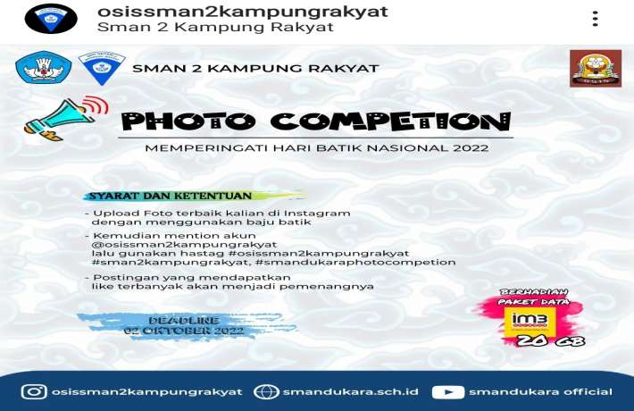 Photo competion memperingati hari batik Nasional 2022
